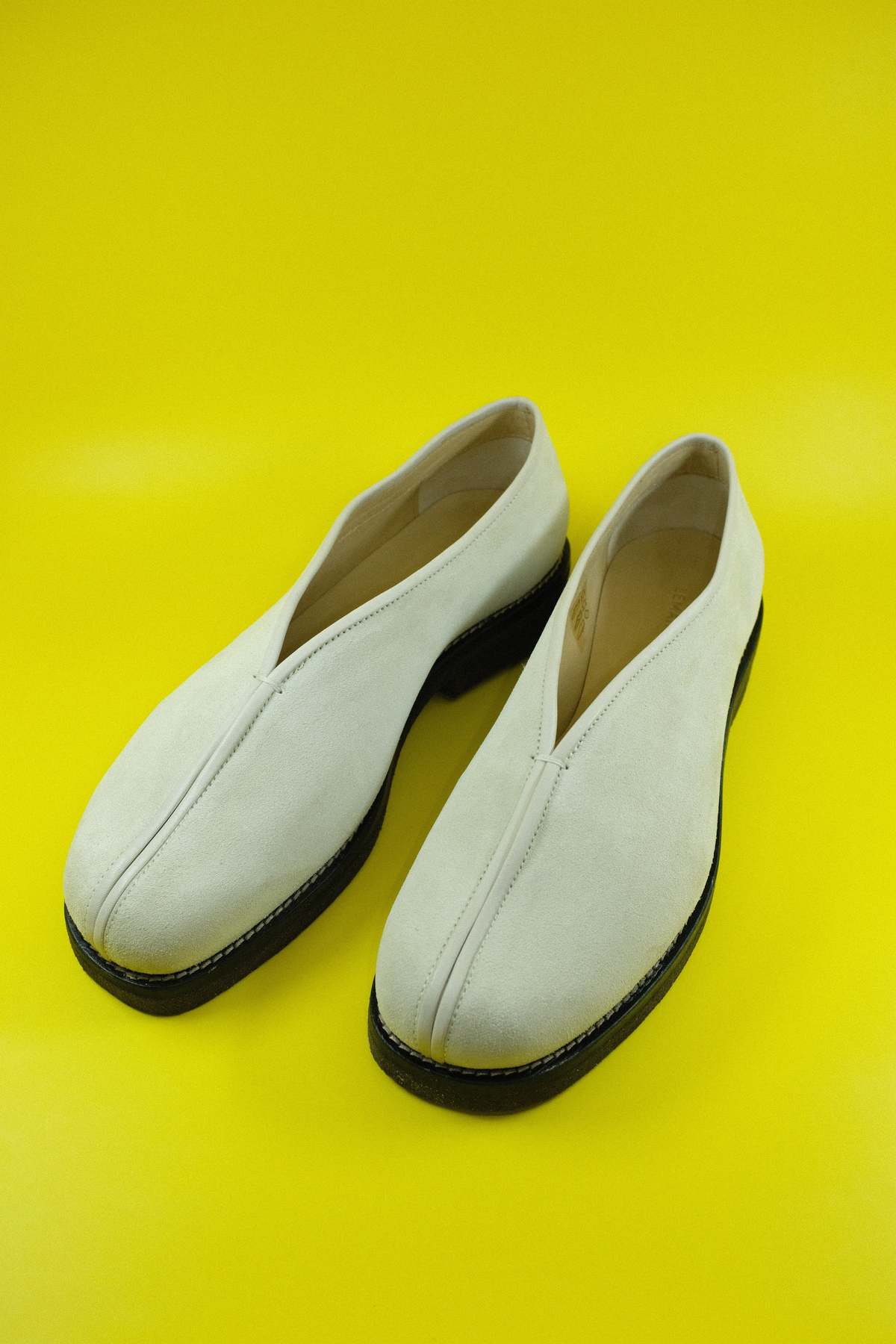 Lemaire Suede Piped Slippers - Misty Ivory | Garmentory