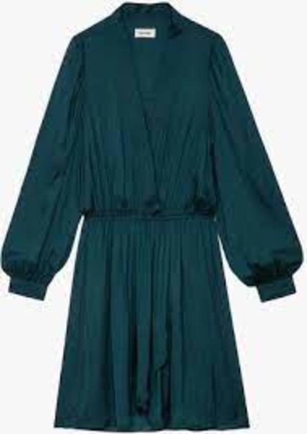 Zadig & Voltaire Remember Satin Dress - Peacock | Garmentory