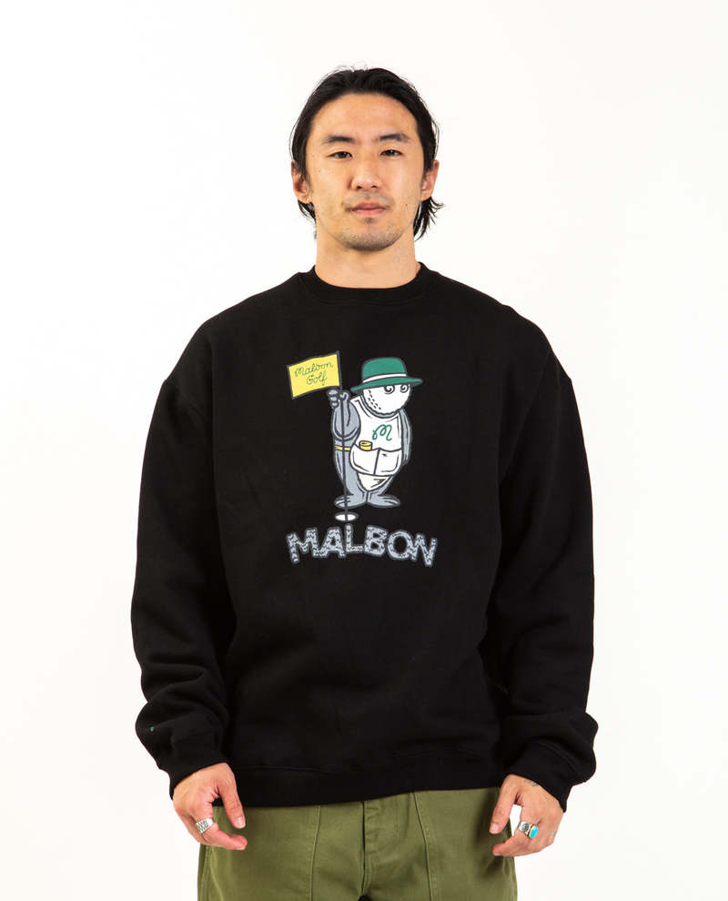 メンズウェア MALBON Caddy Bear Crewneck S MALBON GOLF Caddy Bear Crewneck Sweatshirt - Black | Garmentory