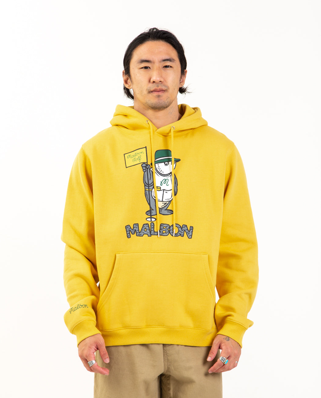MALBON GOLF Caddy Bear Hoodie - Yellow | Garmentory