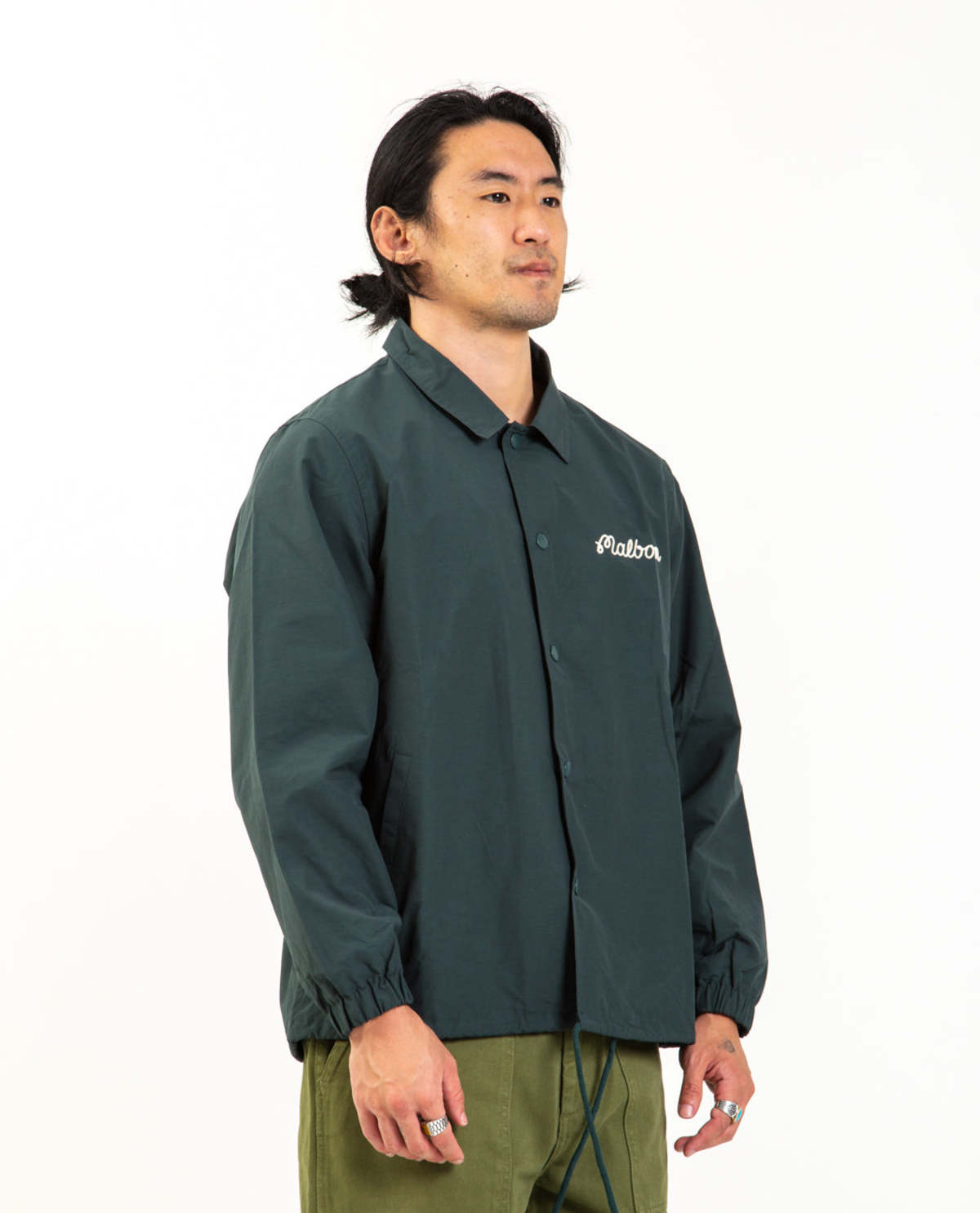 MALBON GOLF Heritage Coaches Jacket - Forest | Garmentory