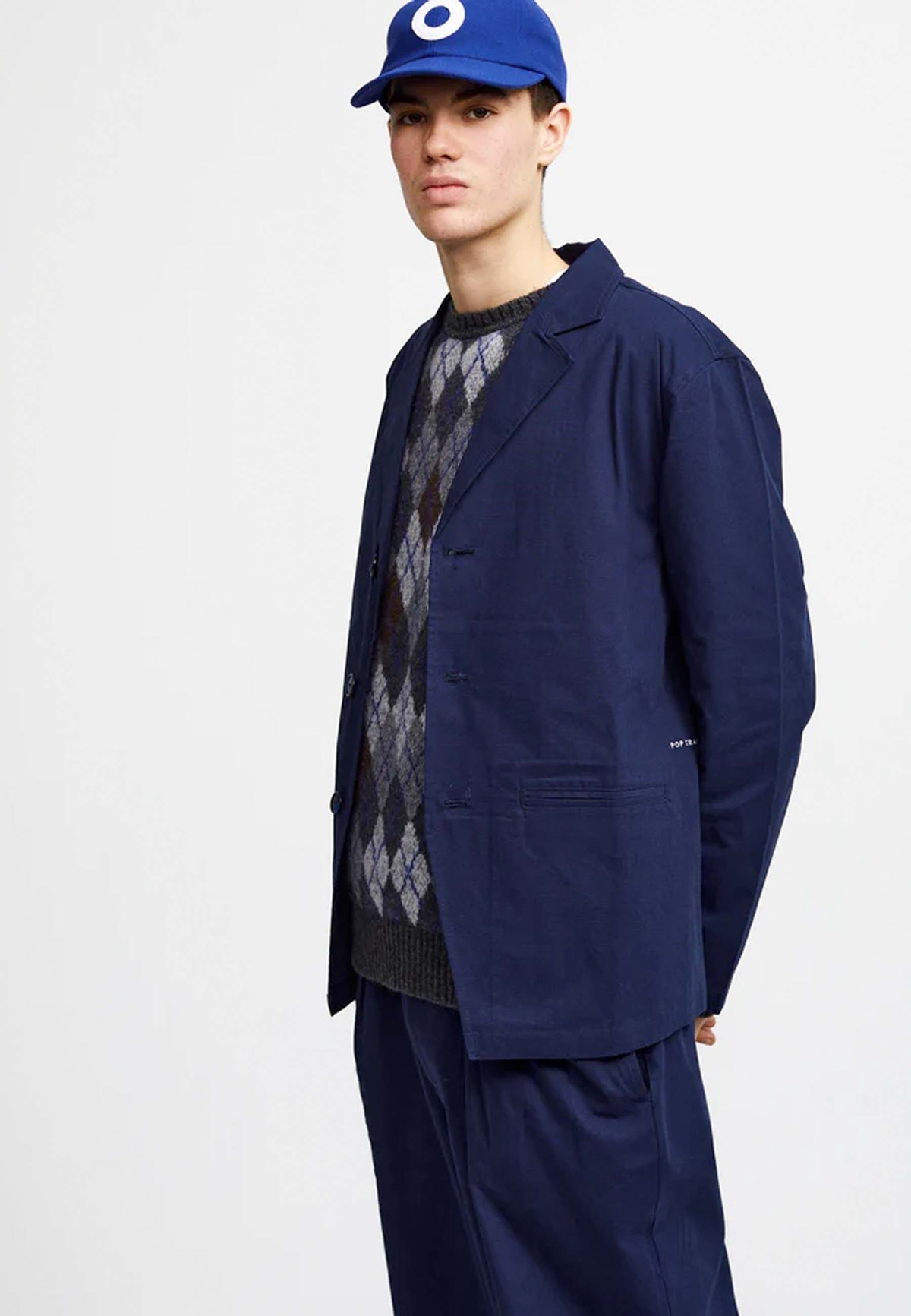 Pop Trading Company Hewitt Suit Pant - Navy | Garmentory