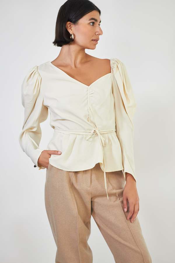 Rejina Pyo Fiona Blouse - Viscose Off White | Garmentory