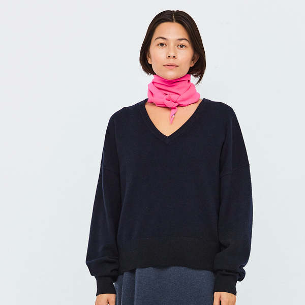 unisex Extreme Cashmere Cashmere Bandana scarf - Fluo Pink