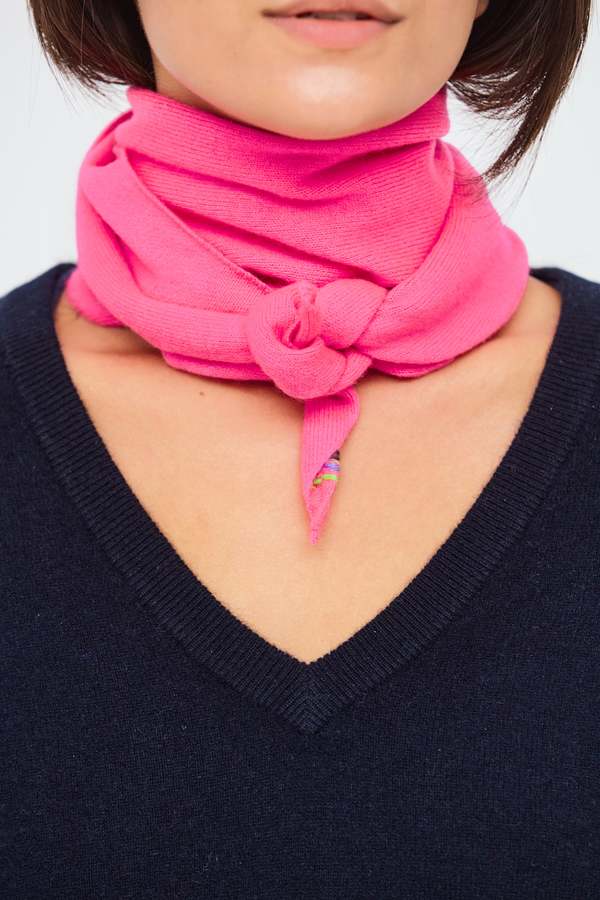 unisex Extreme Cashmere Cashmere Bandana scarf - Fluo Pink
