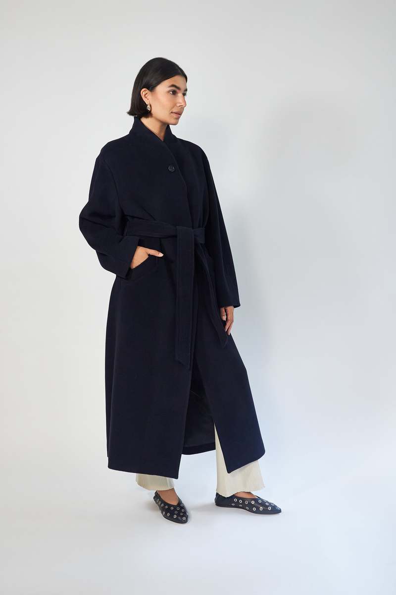 House of Dagmar Cameron coat - navy