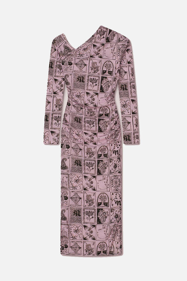 strapless open back dress I Knew You Print Mini Dress main image 1