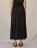 Sundry Smocked Maxi Skirt - Black - Thumbnail 2