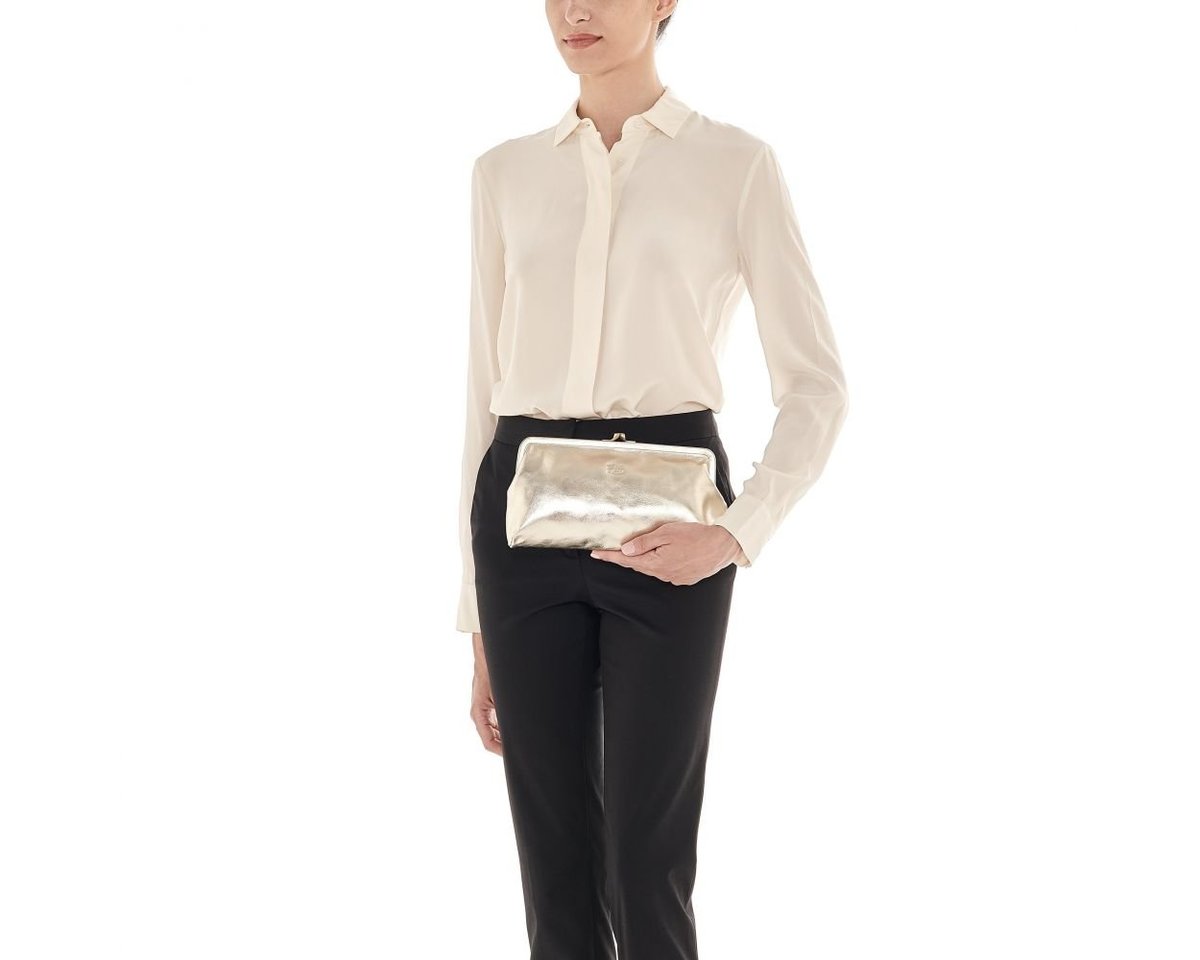 Il Bisonte Womens Clutch Bag - Metallic Platinum - Image 1 of 4