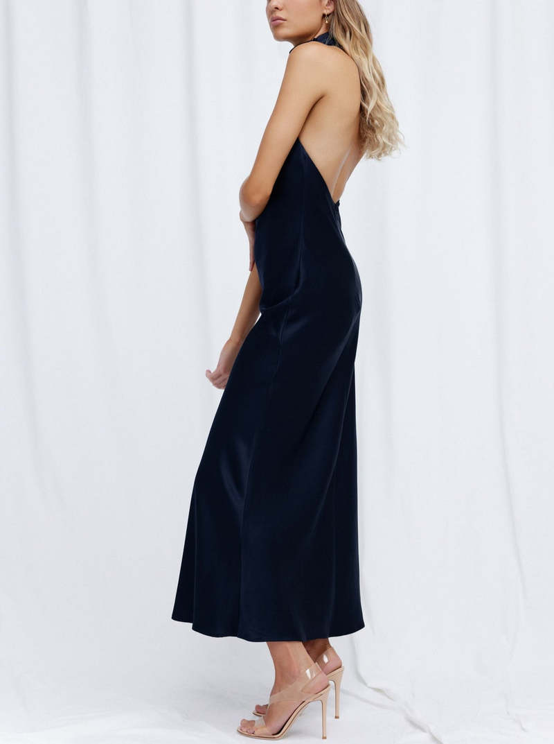 navy blue dress for baby girl Significant Other Darcy Backless Dress - Azure Blue