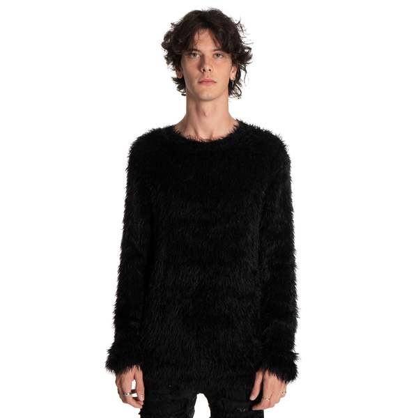 1017 ALYX 9SM シャギーニット セーター ブラック M 1017 ALYX 9SM Crewneck Sweater - Black | Garmentory