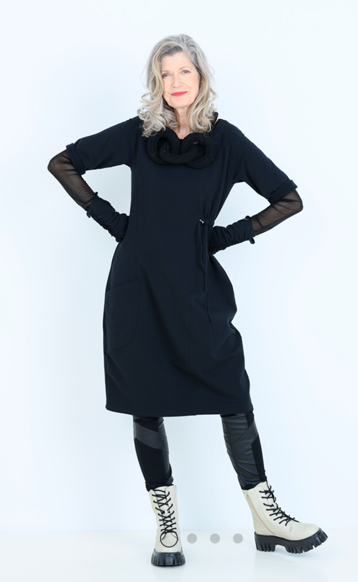 chinese dress ladies Mauve Long Sleeve Fleece Lined Dress – PinkBlush