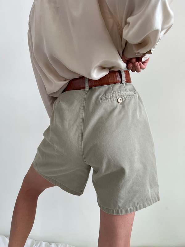 Vintage 90s J. Crew Cotton Twill Shorts - Fawn | Garmentory