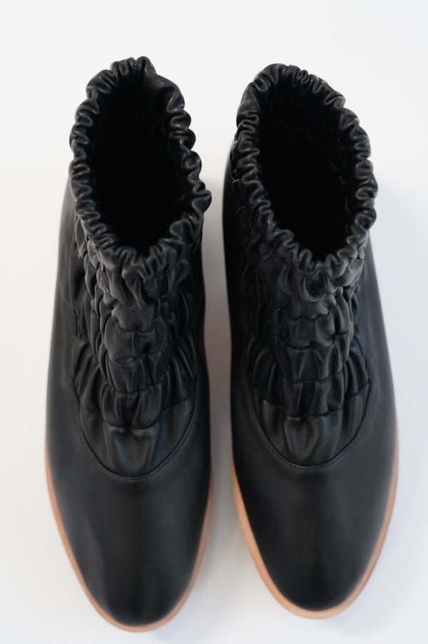 Beklina Aya Gathered Platform Boot - Black