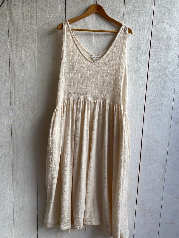 Conrado Olivia Cotton Gauze Midi Dress - Cream