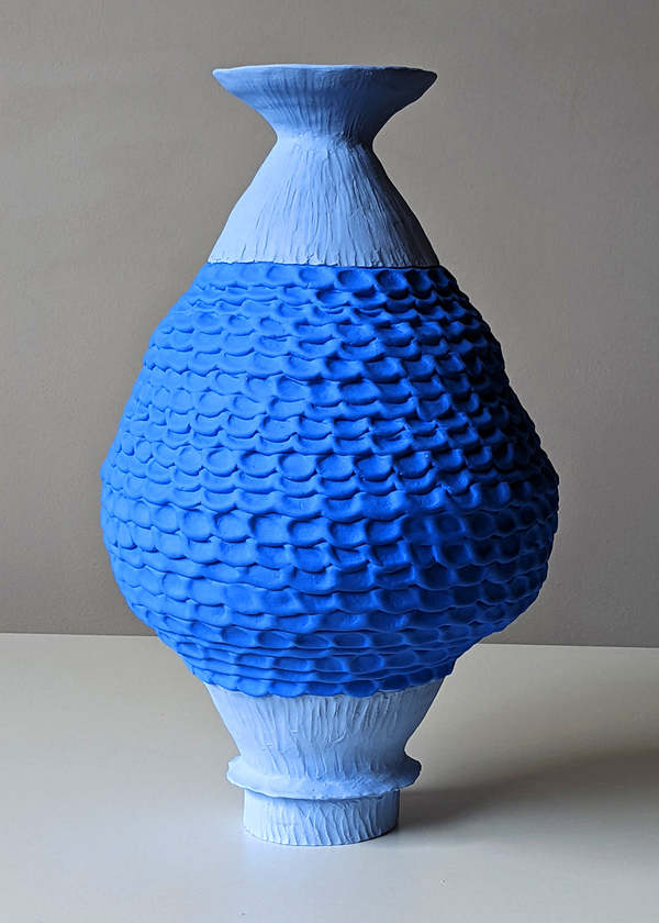 Steph Woods Ceramics Large Butter Vase Cobalt Garmentory