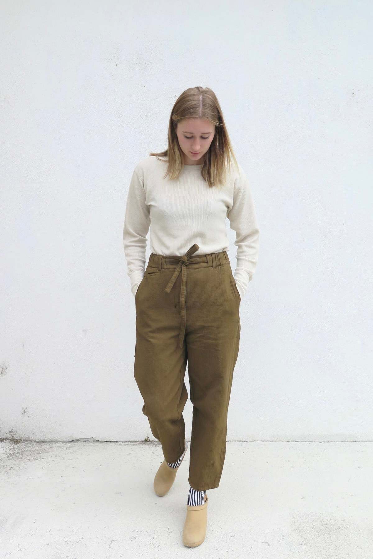 Girls of Dust Karate Cotton Pasha Pants - Olive - Image 1 of 8