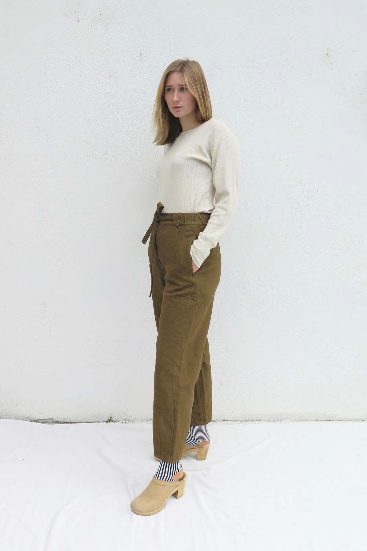 Girls of Dust Karate Cotton Pasha Pants - Olive - Image 2 of 8