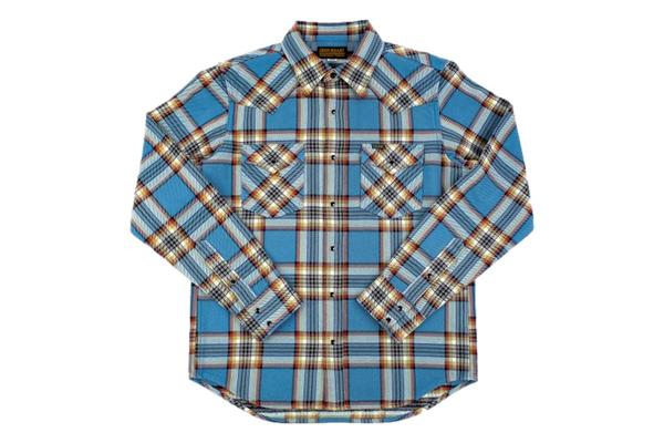 Ultra Heavy Flannel Anniversary Check Western Shirt Sax | Garmentory