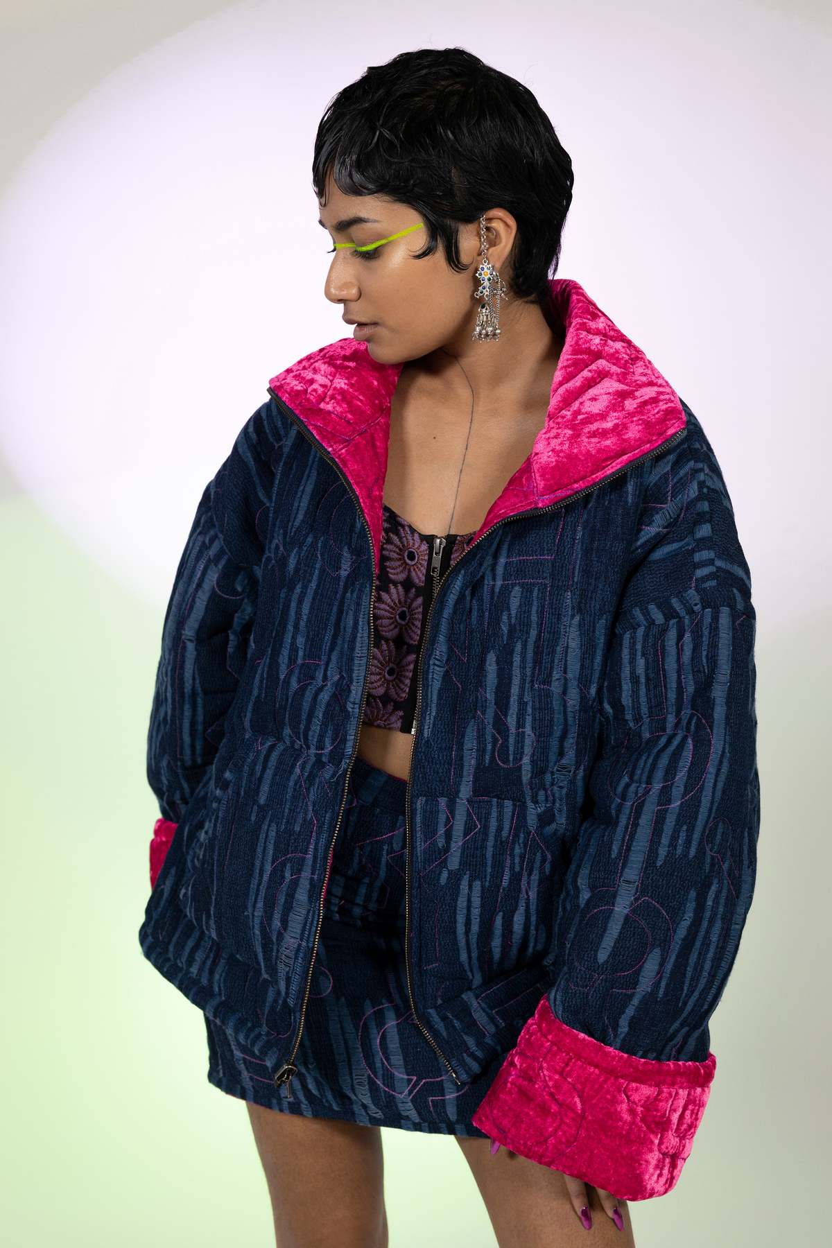 abacaxi Quilted Reversible Kimono Jacket - Image 2 of 13