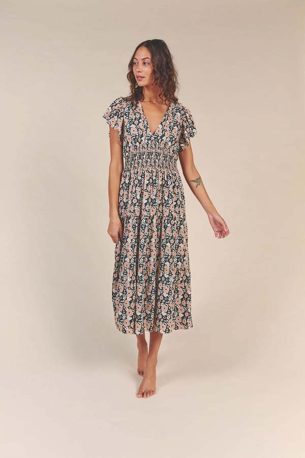 leopard maxi dress outfit Leopard Print Long Sleeve Maxi Dress – Peach Motel