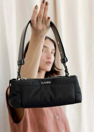 Ganni Mini Pillow Baguette - Black | Garmentory