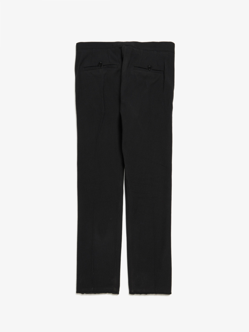 Carol Christian Poell Hand Stitched Wool Trousers - Black | Garmentory