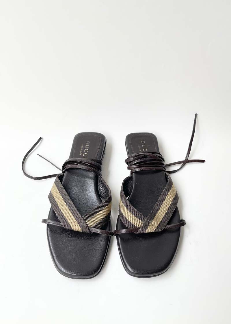 Vintage Gucci Sandals - Black | Garmentory