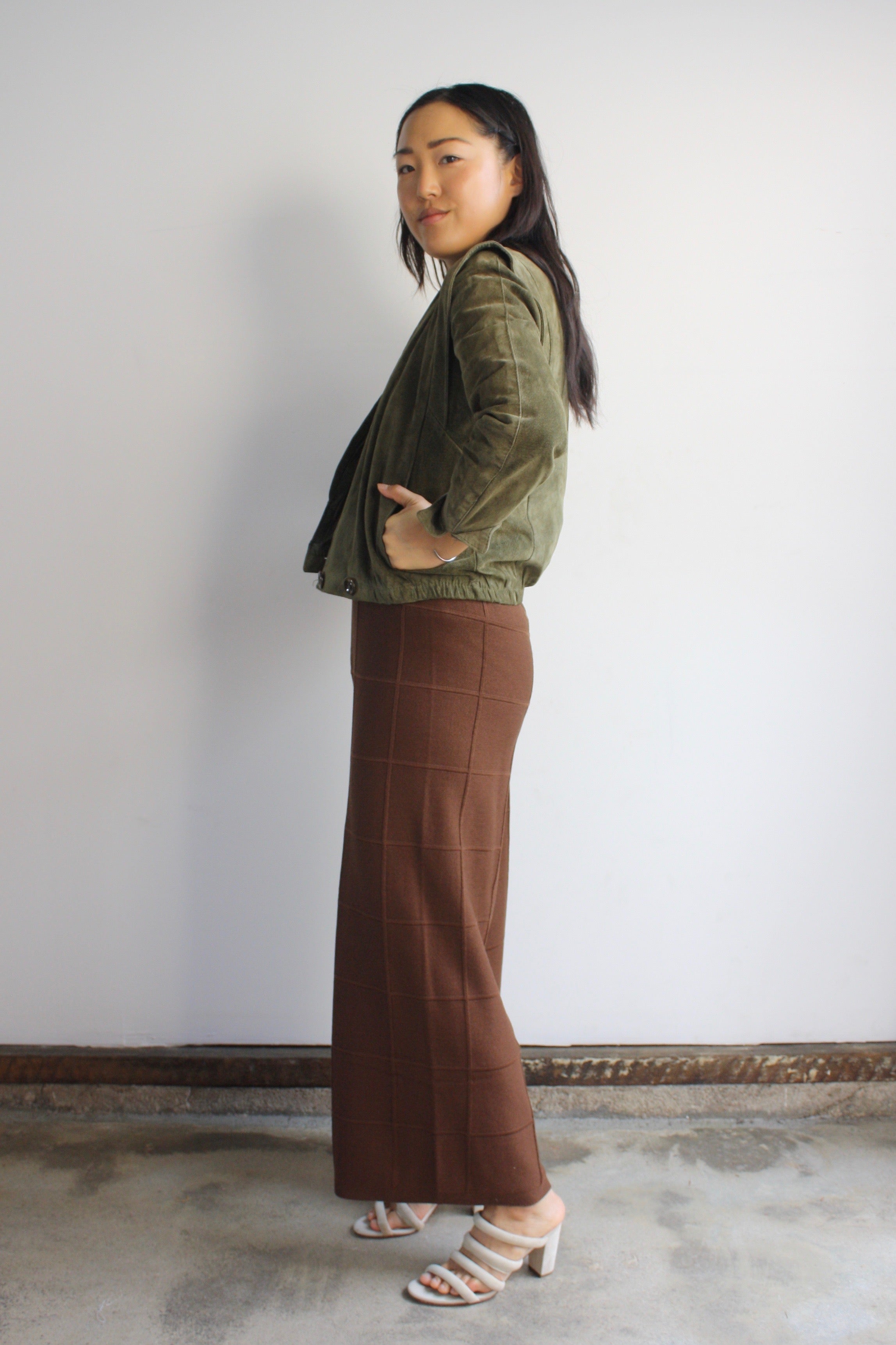 Olive Suede Jacket (M/L)