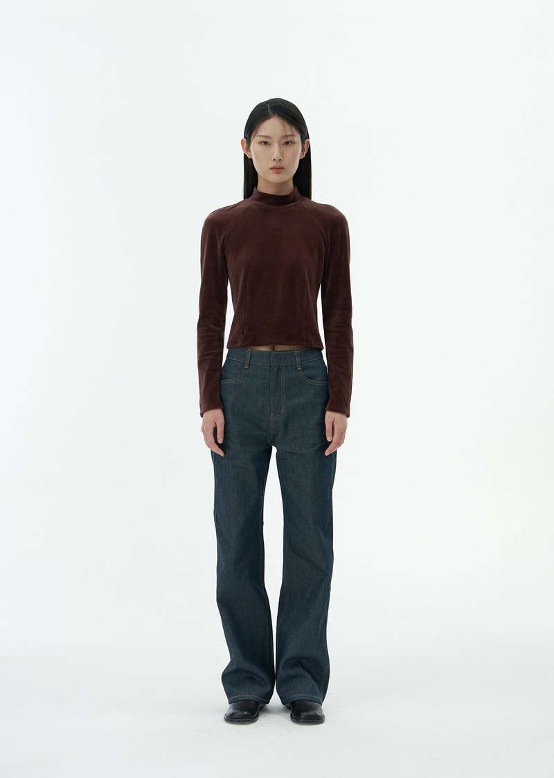 AMOMENTO Straight Raw Denim Jeans - Indigo | Garmentory