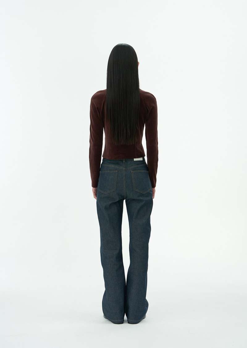 AMOMENTO Straight Raw Denim Jeans - Indigo | Garmentory