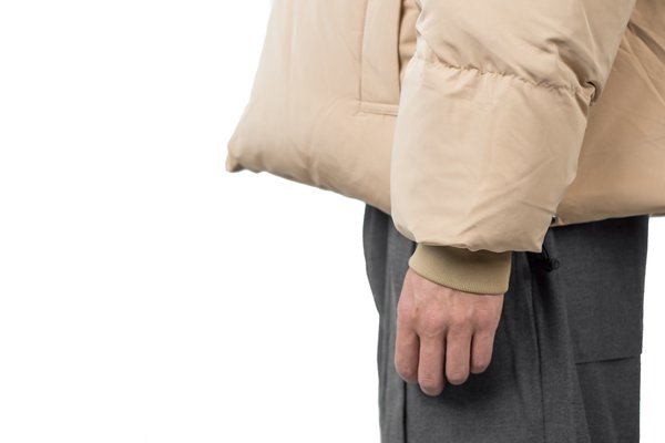 Drôle de Monsieur Patched Down Jacket - Beige | Garmentory
