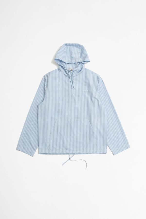 Marni Long-Sleeved Hooded Overshirt - Cobalt | Garmentory