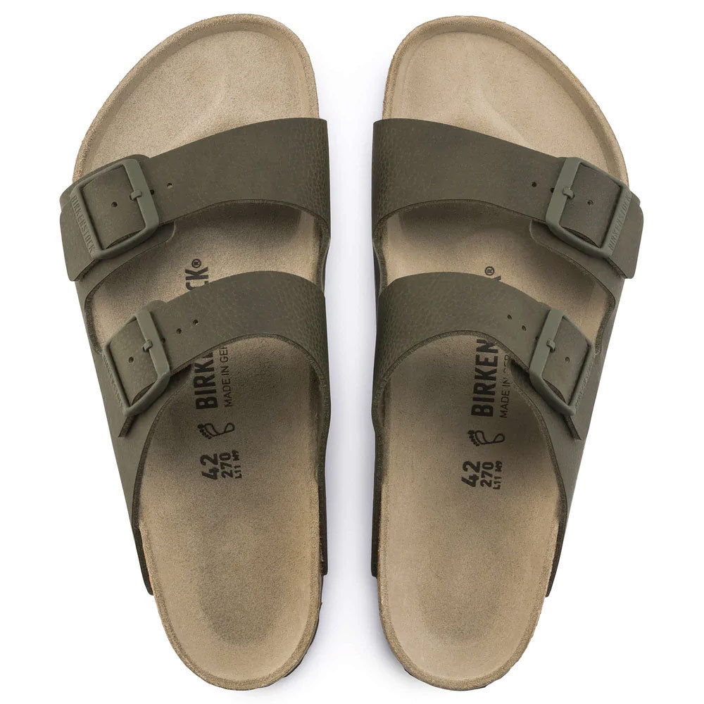 Birkenstock Arizona Vegan Birko-flor Narrow Desert Dust Espresso/Grey Taupe