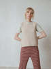 Indi & Cold Plain Wool Vest - Beige - Thumbnail 4