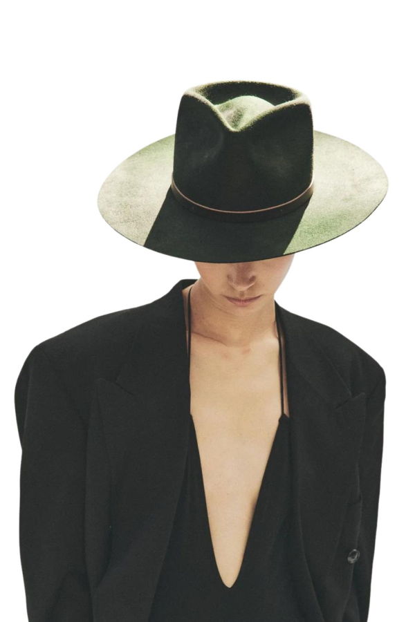 Janessa Leone Wynn Hat - Deep Green