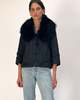 Moschino Fur Collared Jacket - Black - Thumbnail 3