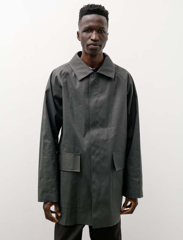 Margaret Howell Rubberized Coach Jacket Proofed - Dark Green