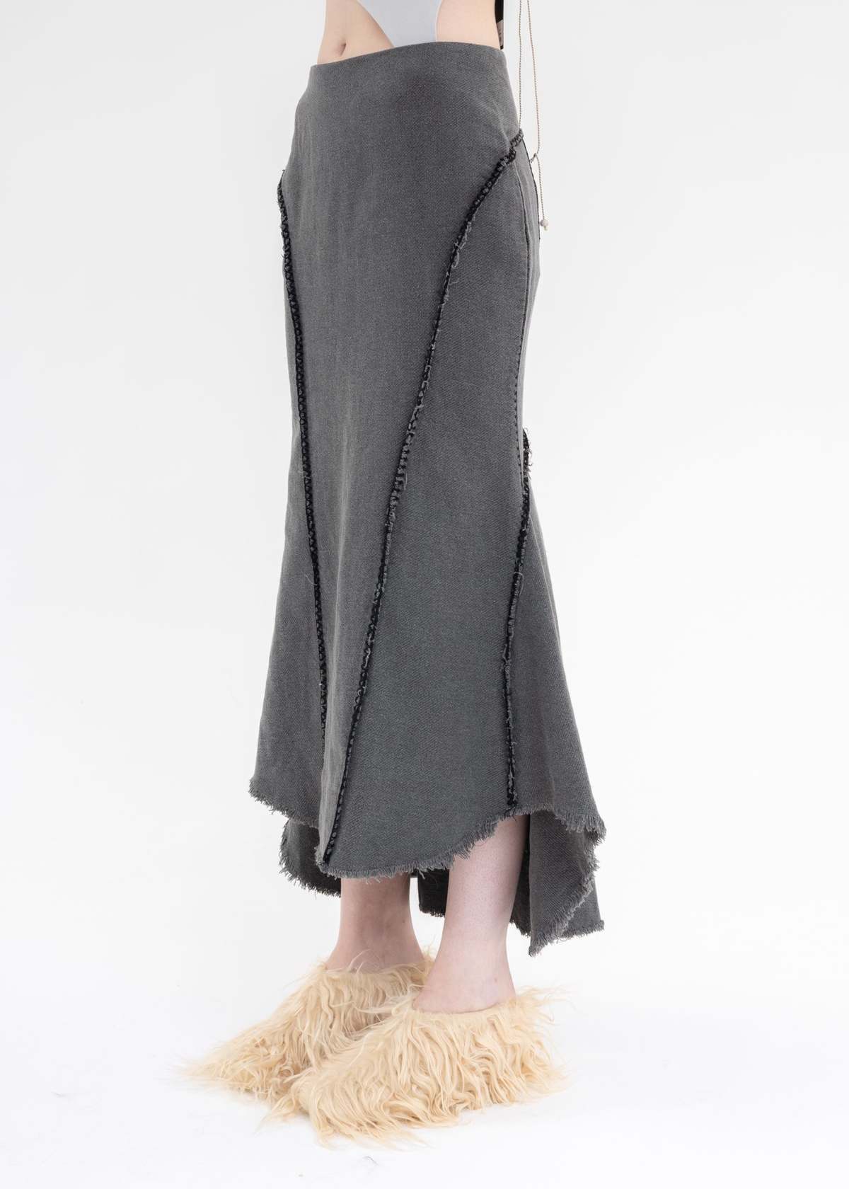 Hyein Seo HEMP SKIRT BLACK Garmentory