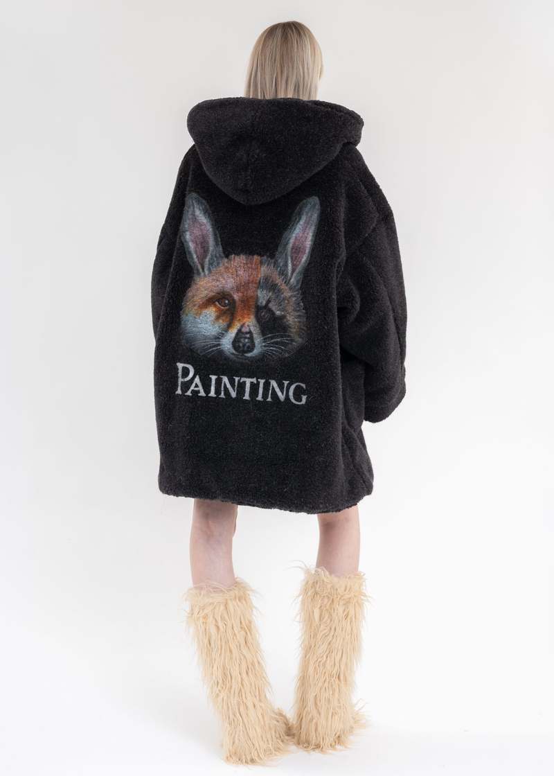 Doublet REAL FUR MIX FAKE FUR JACKET - Black | Garmentory