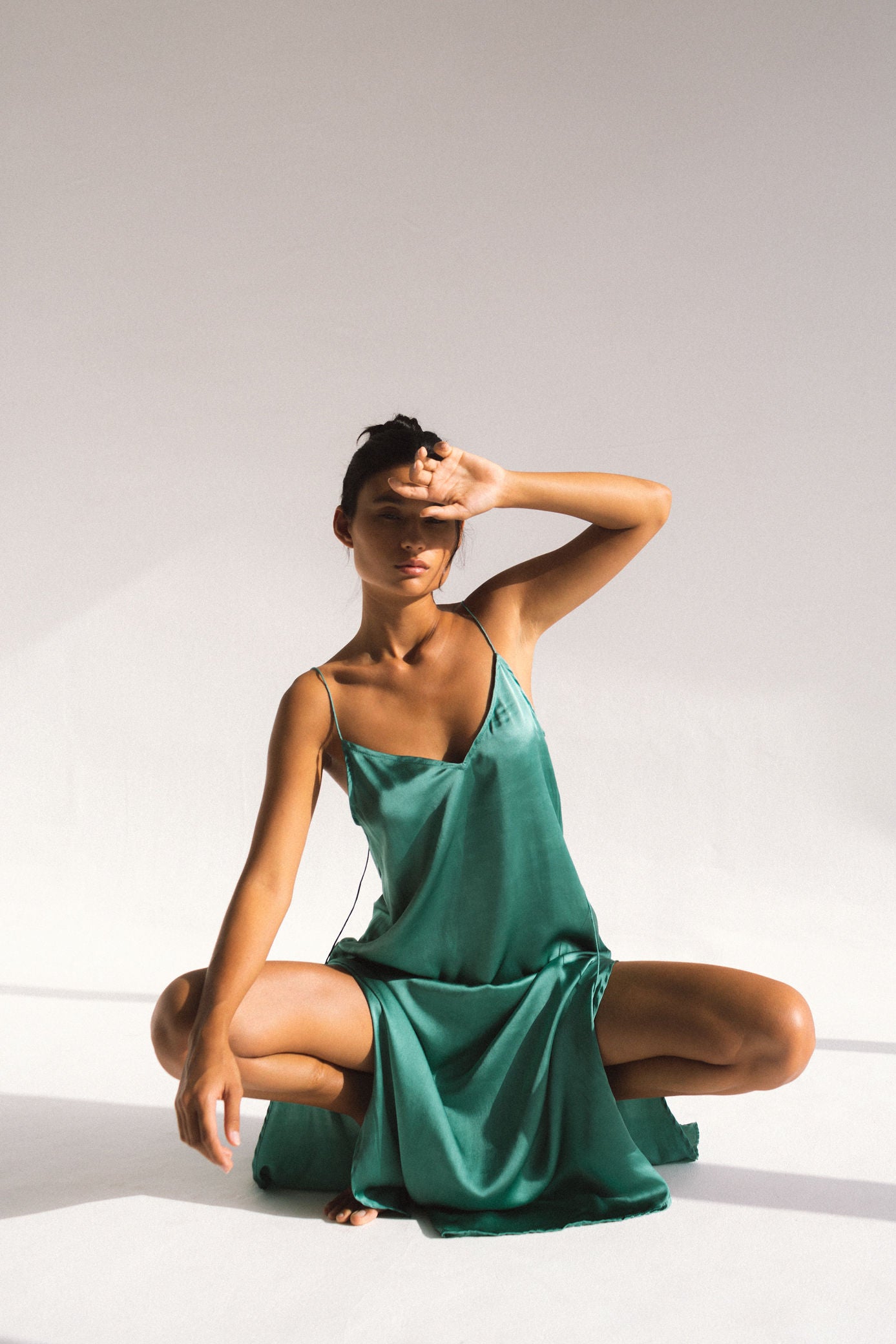 silk dress photoshoot Bahhgoose Silk Slip Dress