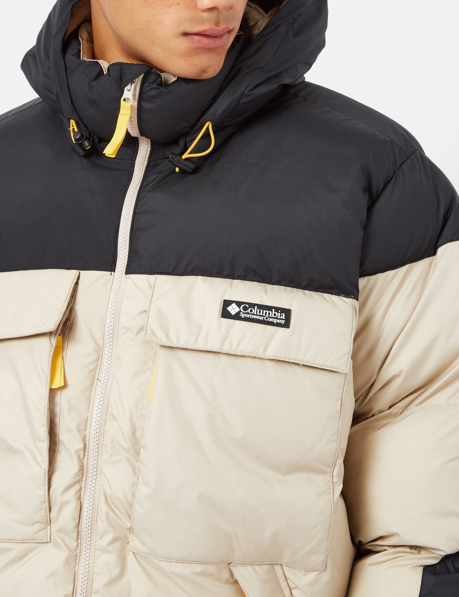 Columbia Ballistic Ridge Oversized Puffer Jacket Ancient Fossil White