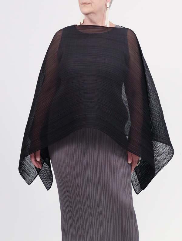 Pleats Please by Issey Miyake Basic Madame T - Black | Garmentory