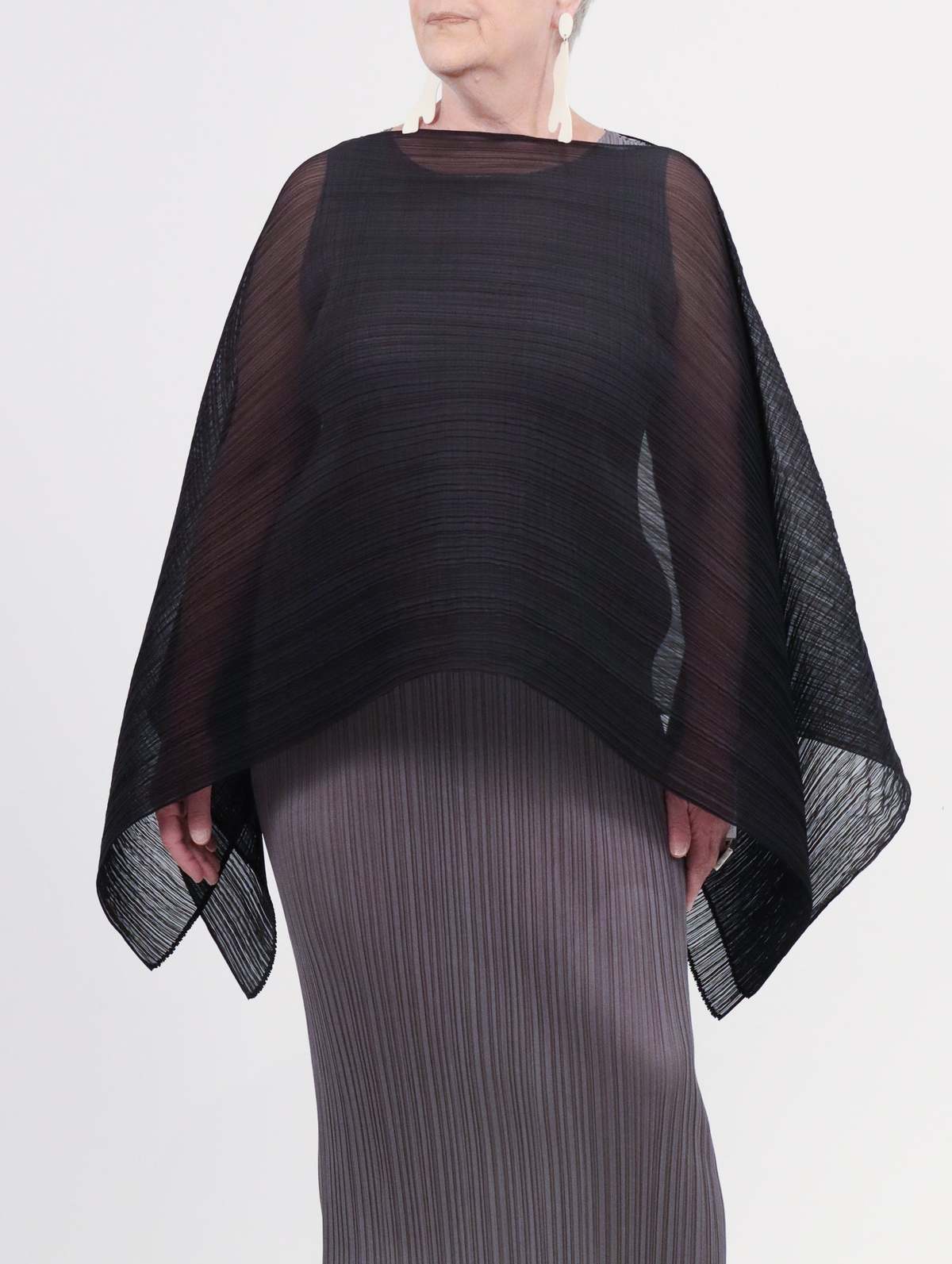 Pleats Please by Issey Miyake Basic Madame T - Black | Garmentory