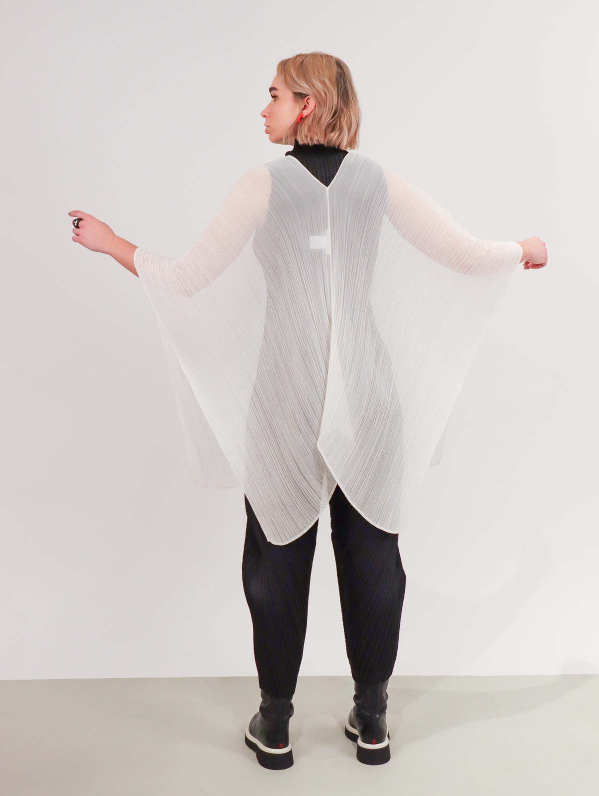 Pleats Please by Issey Miyake Basic Madame T - White | Garmentory