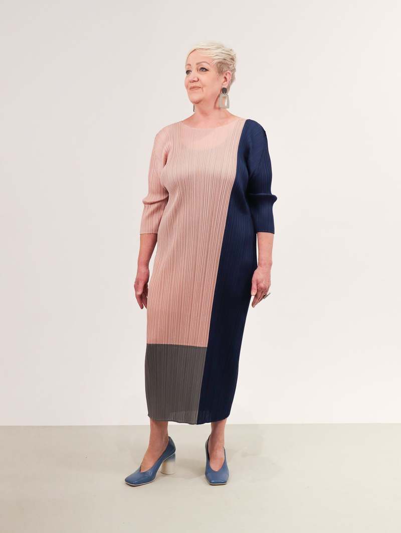Pleats Please by Issey Miyake Ensemble Dress - Grayish Pink 