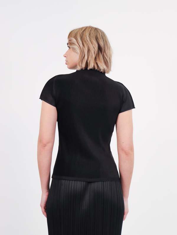 Pleats Please Issey Miyake Mist Basics Mockneck - Black | Garmentory