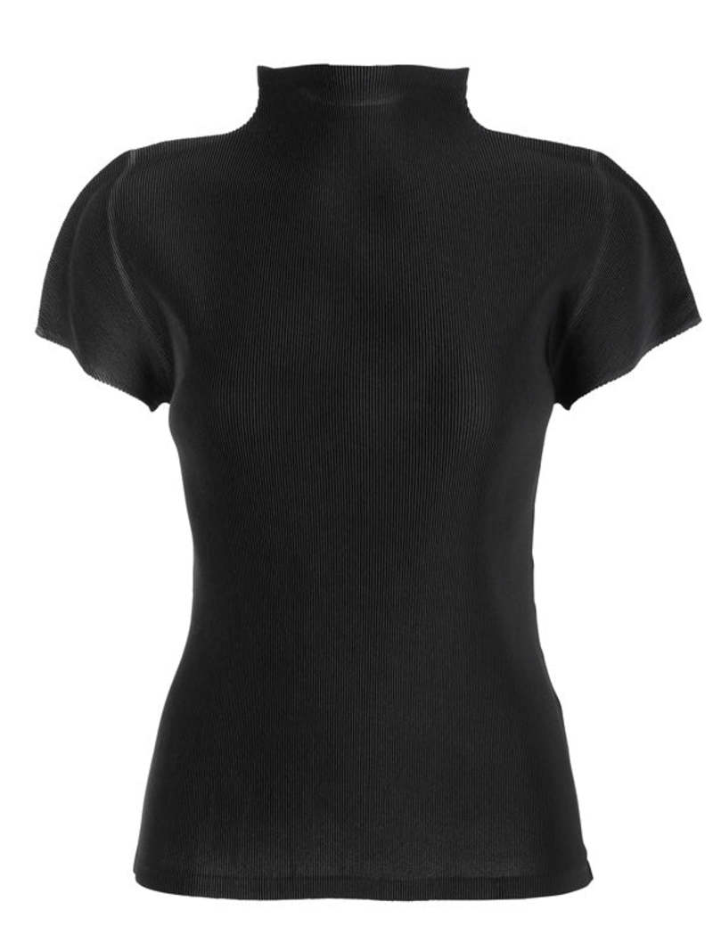 Pleats Please Issey Miyake Mist Basics Mockneck - Black