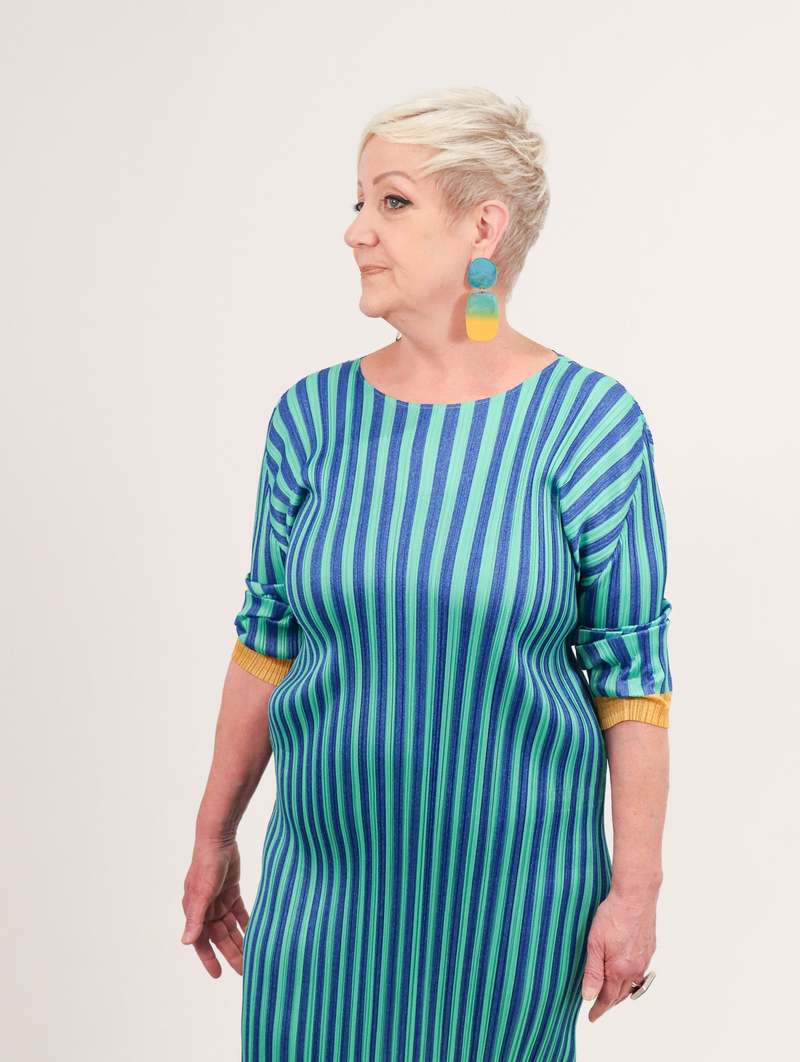 Pleats Please by Issey Miyake Upbeat Dress - Green | Garmentory 