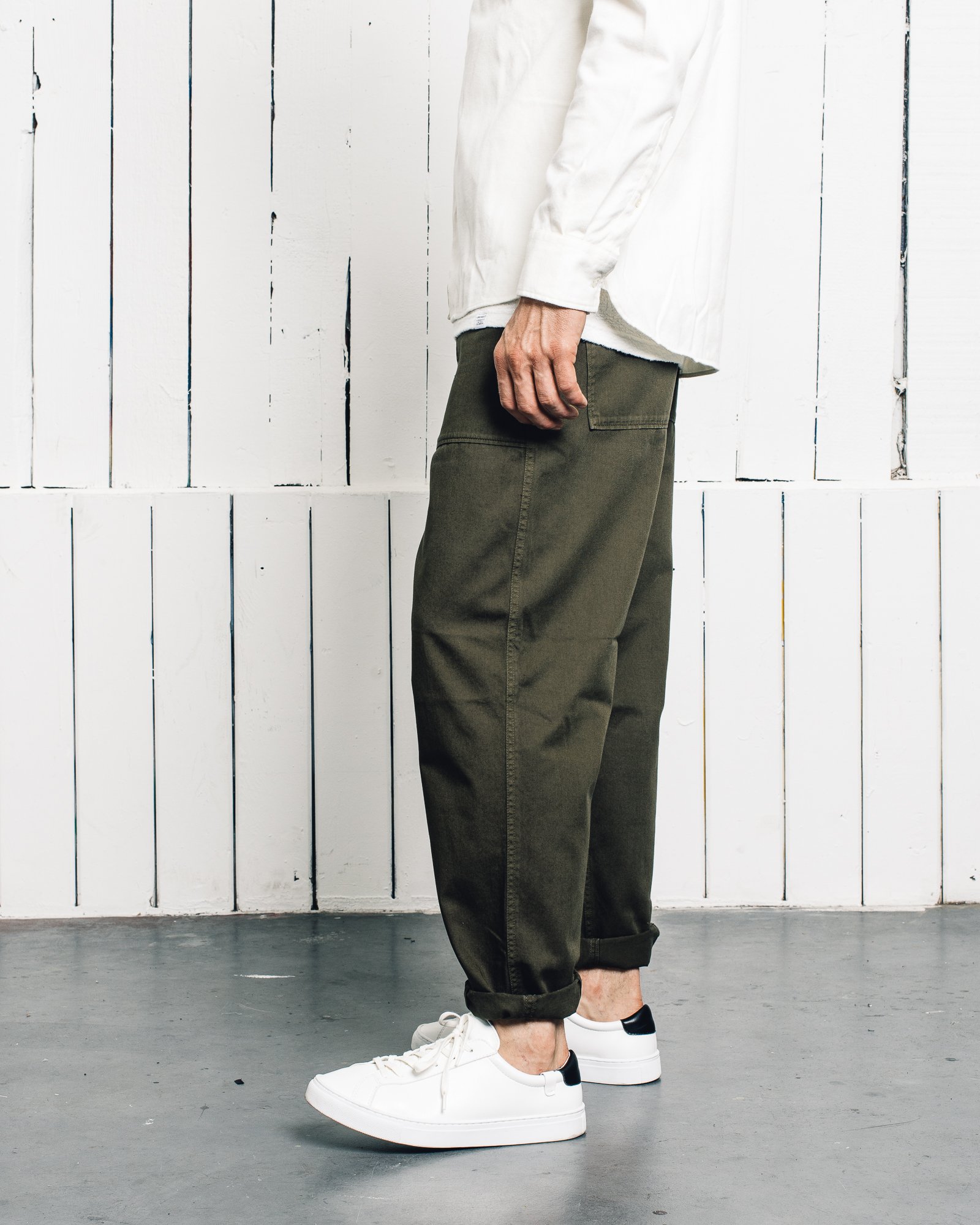 Universal Works Fatigue Pant Military Olive Garmentory